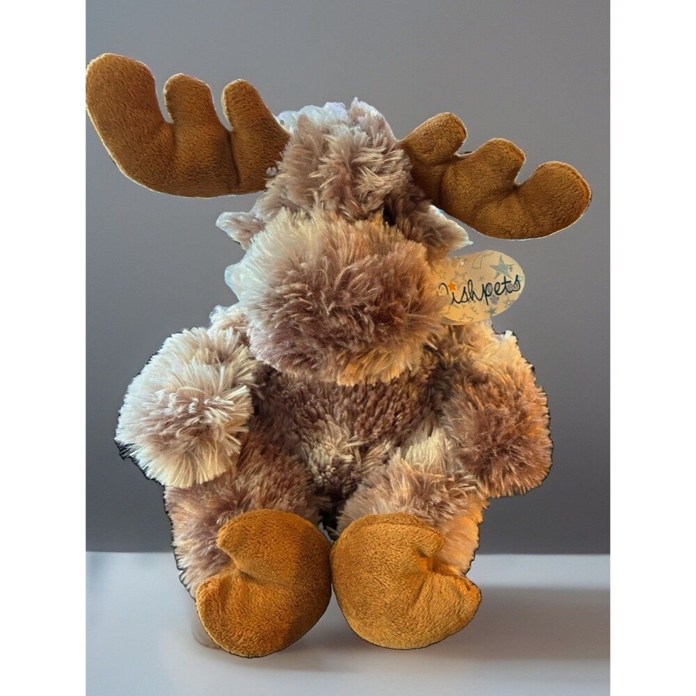 Vintage Wishpets Mitch Jr Moose Stuffed Animal, 2005, NWT